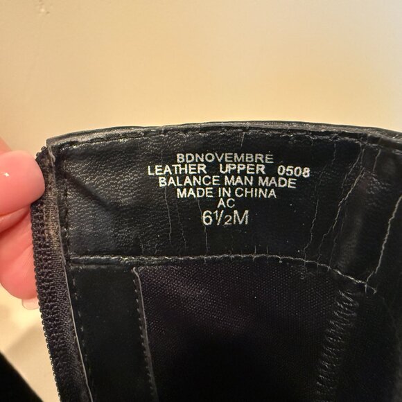 Bandolino BDNOVEMBRE Black Leather Boots Size 6 1/2 - Picture 12 of 14